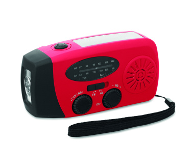 Logo trade promotional giveaway photo of: Portable radio SOS with LED torch