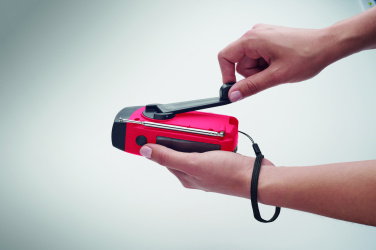 Logo trade promotional merchandise picture of: Portable radio SOS with LED torch