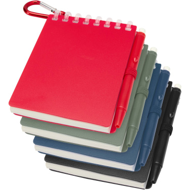 Logotrade corporate gift image of: Lig Mini recycled outdoor soft cover notebook and ballpoint pen set (black ink)