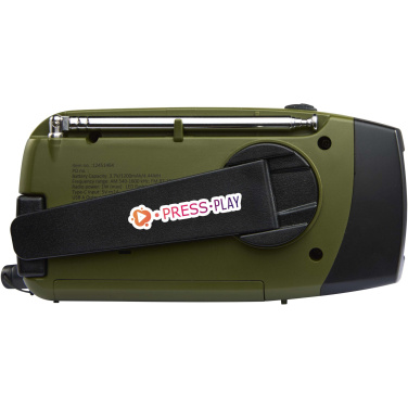 Logo trade promotional item photo of: Avior RCS recycled plastic emergency radio