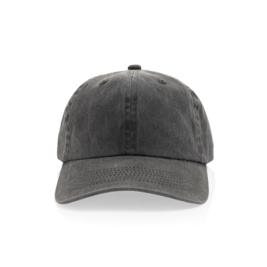 Logo trade promotional gifts image of: BEAU AWARE™ Washed 6 panel 270gsm cotton twill cap