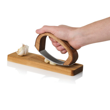 Logo trade business gift photo of: AdHoc RoccaAlio Garlic press with chopping board