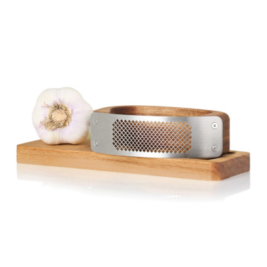 Logo trade advertising products image of: AdHoc RoccaAlio Garlic press with chopping board