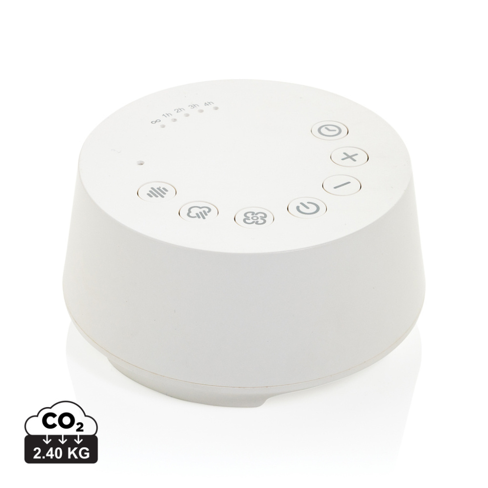 Logotrade advertising products photo of: Flora RCS recycled plastic white noise speaker