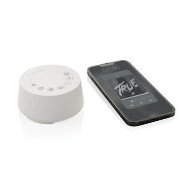 Logotrade promotional item image of: Flora RCS recycled plastic white noise speaker