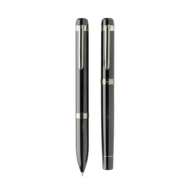 Logotrade promotional item image of: Swiss peak OSLO recycled stainless steel deluxe pen set