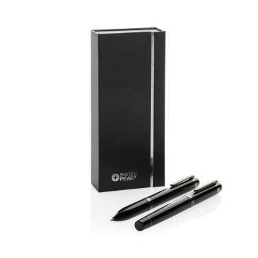 Logotrade corporate gift picture of: Swiss peak OSLO recycled stainless steel deluxe pen set