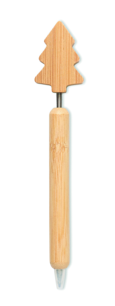 Logo trade promotional merchandise image of: Bamboo Christmas tree ball pen