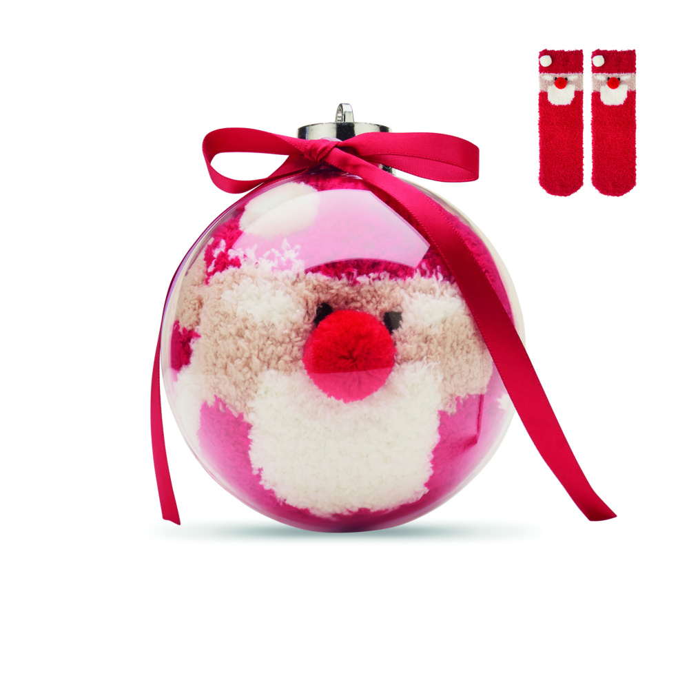 Logotrade promotional merchandise photo of: Santa socks in bauble ornament