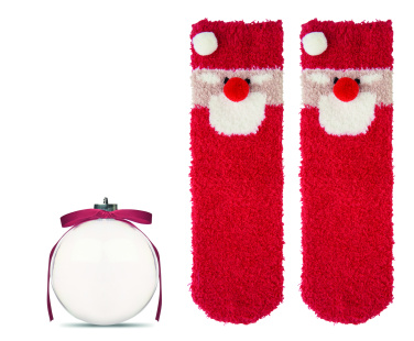 Logo trade promotional product photo of: Santa socks in bauble ornament