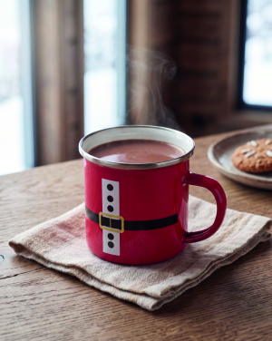 Logo trade advertising product photo of: Santa enamel vintage mug 300ml