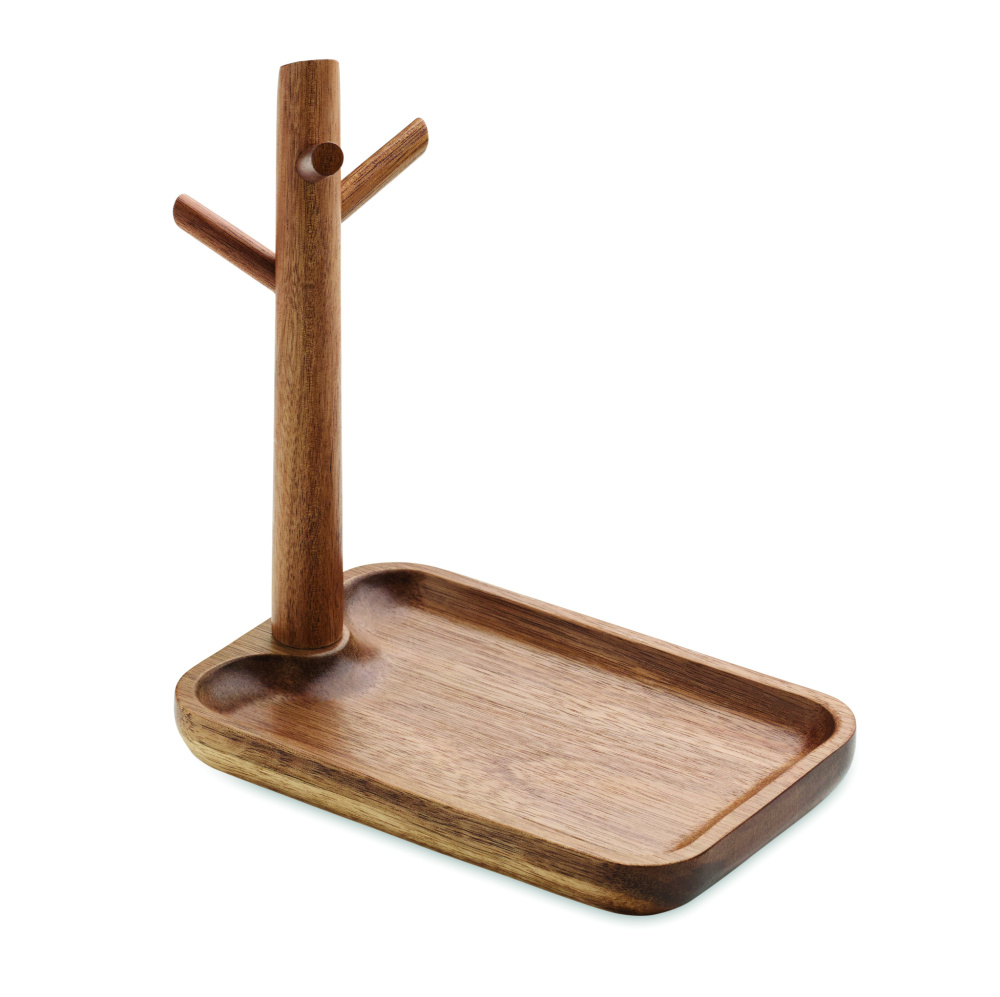 Logo trade corporate gifts picture of: Acacia wood key tray holder