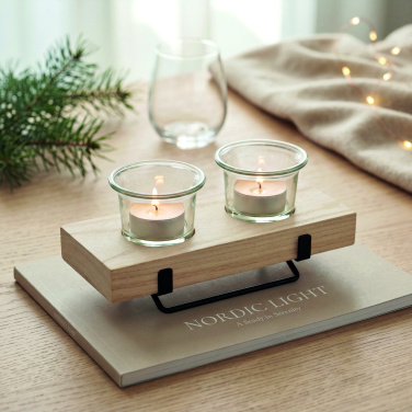 Logo trade promotional giveaways picture of: Tea light holder set with stand