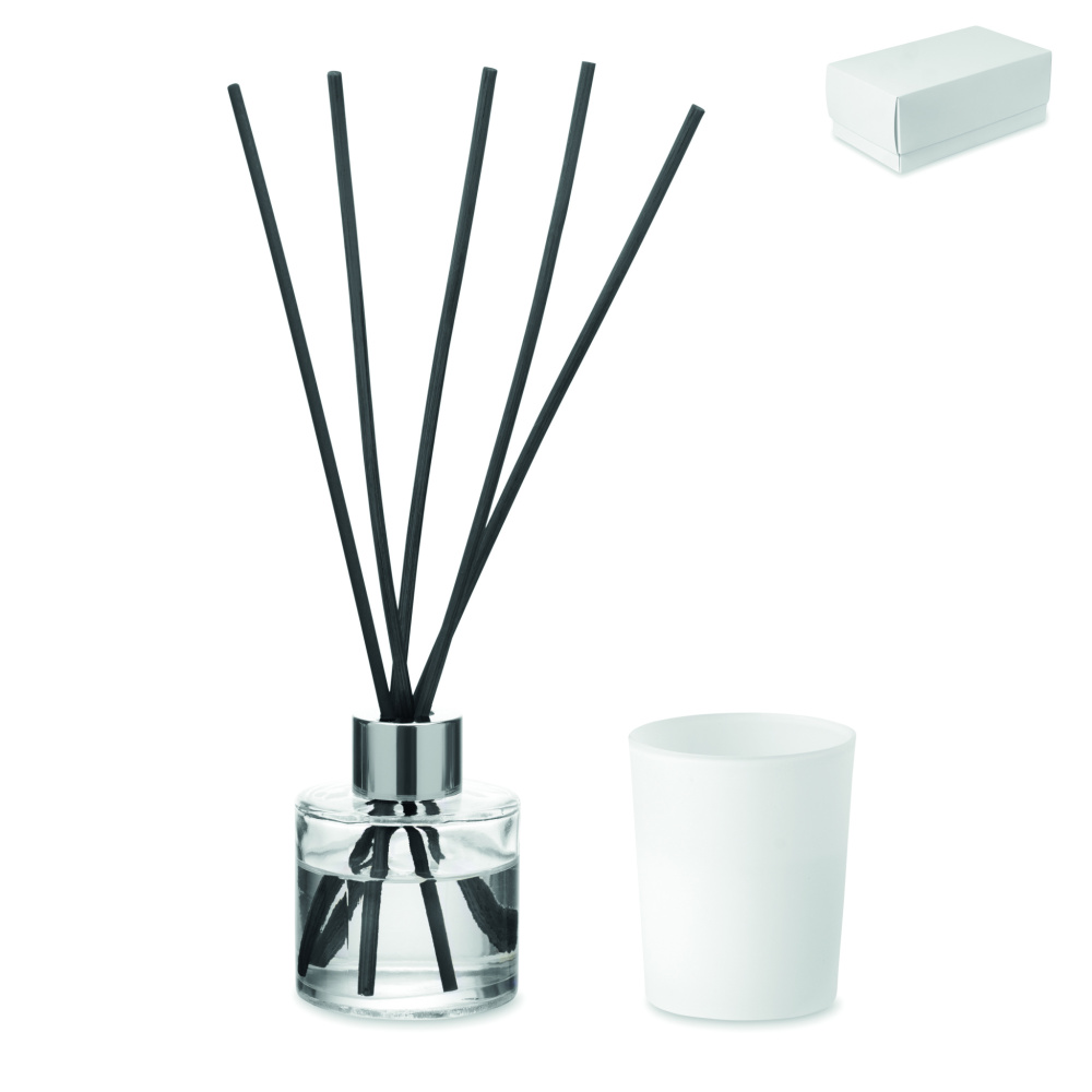 Logo trade promotional gifts image of: Vanilla diffuser & candle set