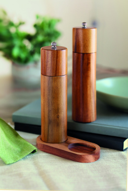 Logotrade promotional product picture of: Acacia salt & pepper grinders