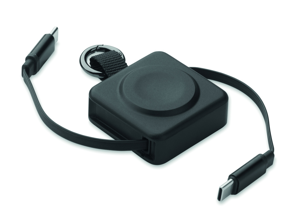 Logo trade corporate gifts picture of: Retractable 100W USB-C cable