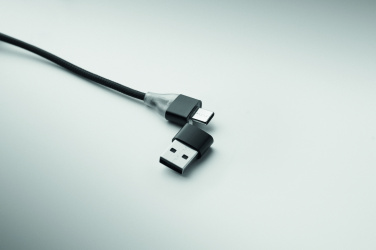 Logo trade promotional giveaway photo of: 3-in-1 charging cable keyring