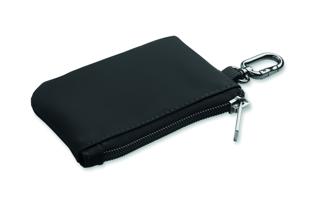 Logo trade promotional products image of: PU key case wallet w/carabiner