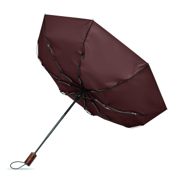 Logo trade advertising products picture of: 21" auto umbrella wood handle