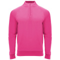 Epiro long sleeve unisex quarter zip sweatshirt, Pink Fluor