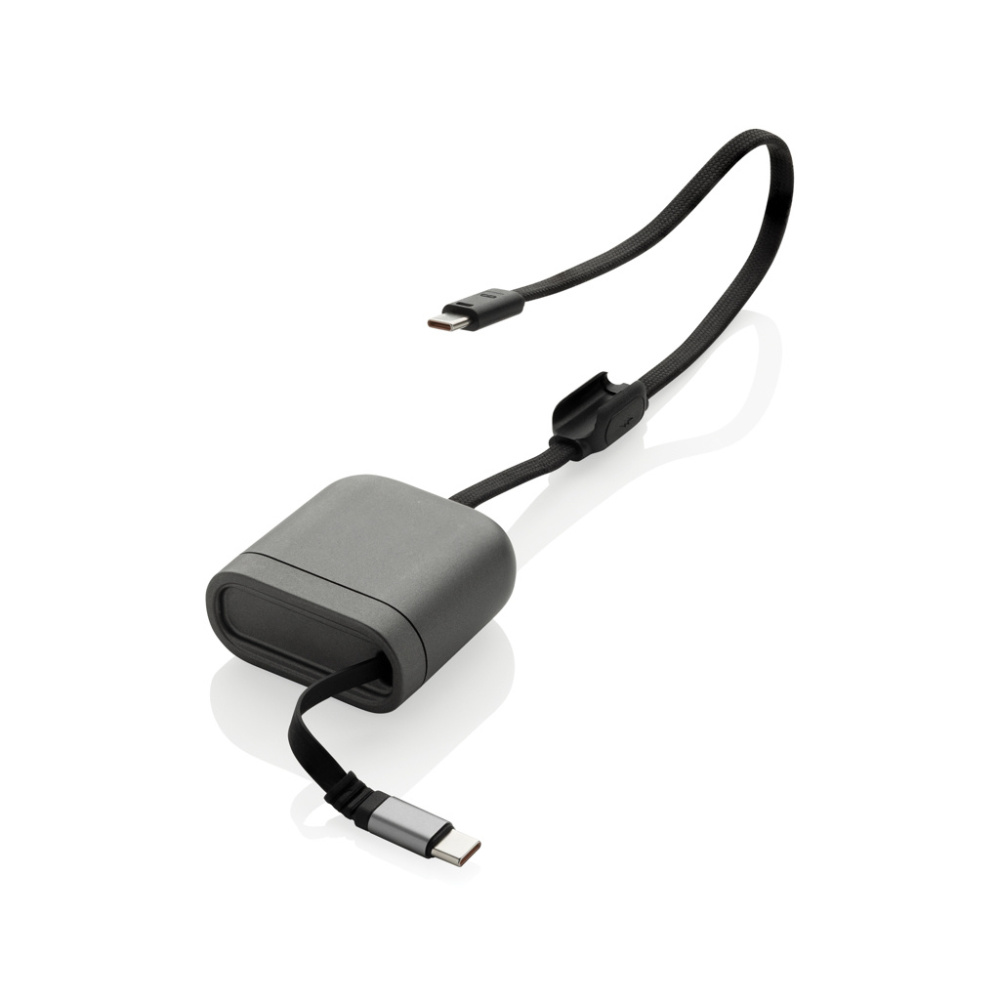Logotrade promotional merchandise photo of: Spira RCS recycled retractable 100W fast charging cable