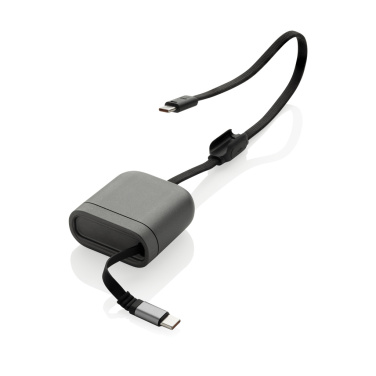 Logo trade promotional giveaways picture of: Spira RCS recycled retractable 100W fast charging cable