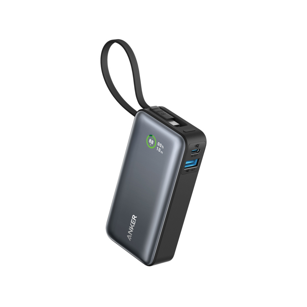 Logo trade advertising products image of: Anker Nano Power Bank 30W, Built-In USB-C Cable