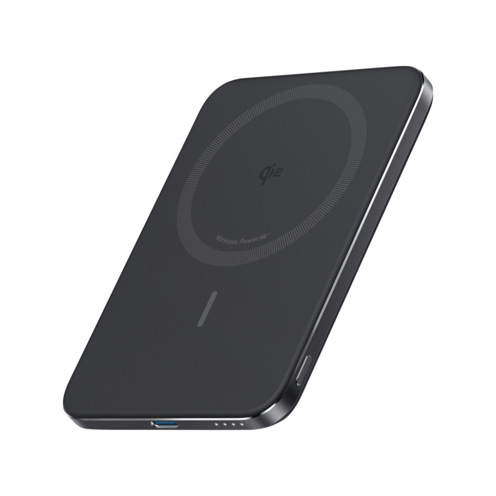 Logo trade corporate gift photo of: Anker Nano Wireless Power Bank 5K 15W MagGo slim Qi 2.0