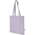 Madras 140 g/m2 GRS recycled cotton tote bag 7L, Lilac