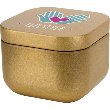 Logotrade promotional products photo of: Tindra square tin candle with vanilla aroma