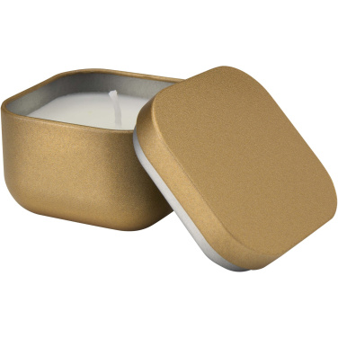 Logo trade promotional merchandise image of: Tindra square tin candle with vanilla aroma