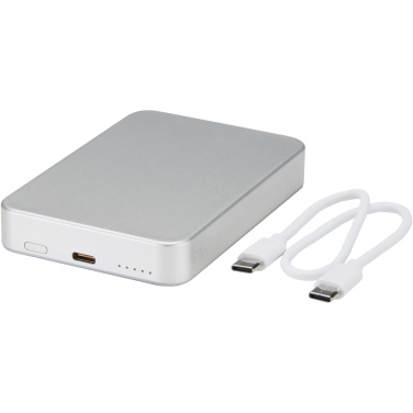 Logo trade promotional item photo of: Avis 10.000 mAh RCS recycled aluminium magnetic power bank 