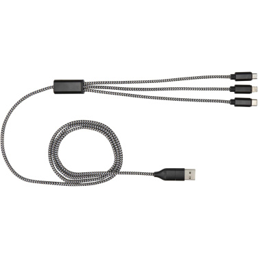 Logotrade promotional product picture of: Alphecca recycled aluminium and RPET 5-in-1 charging cable 