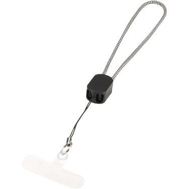 Logo trade promotional products picture of: Arich RCS recycled wrist lanyard with built-in 20W Type-C charging cable