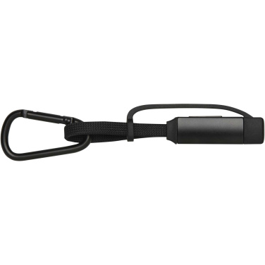 Logotrade business gift image of: Algieba 65W 3-in-1 recycled aluminium charging cable with carabiner