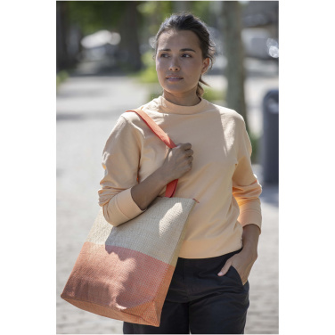 Logotrade business gift image of: Rhythm straw paper large zipped tote bag 21L