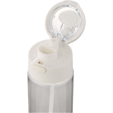 Logo trade promotional products picture of: Theron 700 ml RCS recycled plastic water bottle with dual function lid and flip straw