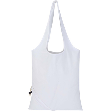Logo trade promotional giveaways image of: Madras Blend 140 g/m² GRS recycled foldable cotton tote bag 7L