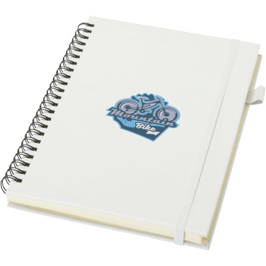 Logotrade promotional merchandise photo of: Liss A5 recycled plastic hard cover spiral notebook