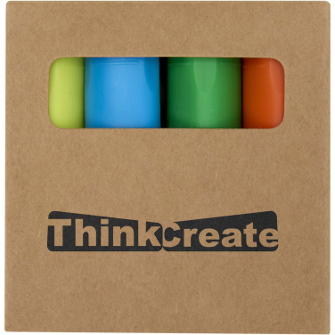 Logo trade promotional giveaways picture of: Mini recycled plastic highlighter set