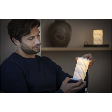 Logo trade promotional merchandise picture of: Celestia foldable recycled plastic table lamp