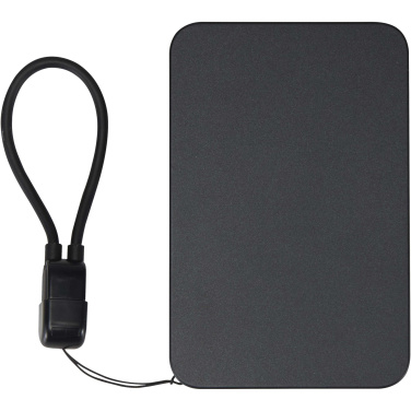 Logotrade promotional merchandise picture of: SMART 5000 mAh recycled plastic magnetic power bank with lanyard