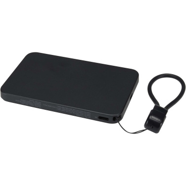 Logotrade advertising products photo of: SMART 5000 mAh recycled plastic magnetic power bank with lanyard
