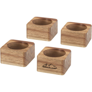 Logo trade promotional items image of: Napora acacia wood napkin ring holders
