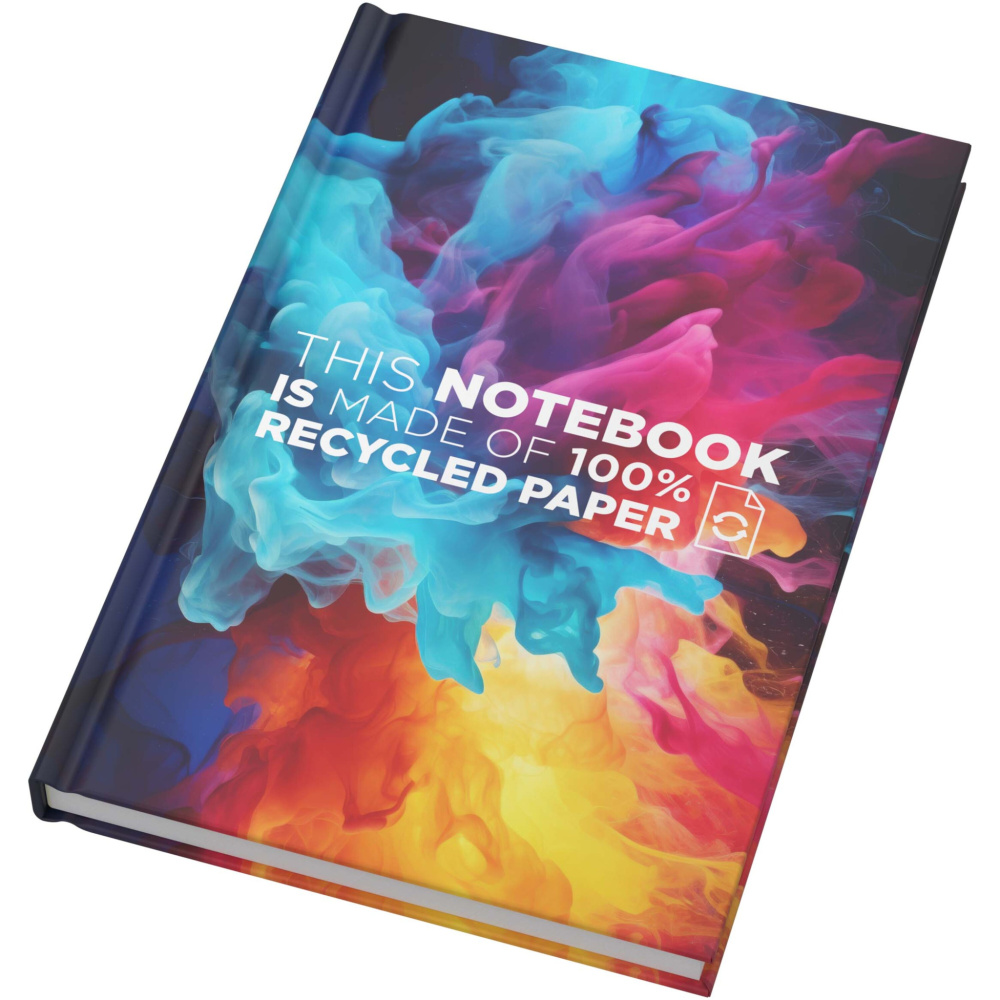 Logotrade promotional merchandise picture of: Novella Brontë A5 recycled hard cover notebook - 100 sheets