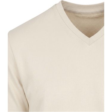 Logo trade promotional merchandise image of: Balfour 200 g/m² short sleeve v-neck unisex OCS organic t-shirt