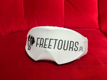 Ski goggle cover with sublimation print and logo
