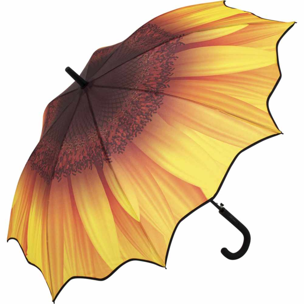 FARE® Motiv Patterned Automatic Umbrella with Your Logo, sunflower design – product photo