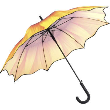 FARE® Motiv Patterned Automatic Umbrella with Your Logo, sunflower design – detail view 3