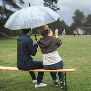 FARE® Pure Transparent Automatic Golf Umbrella with Your Logo, transparent-lime – detail view 6